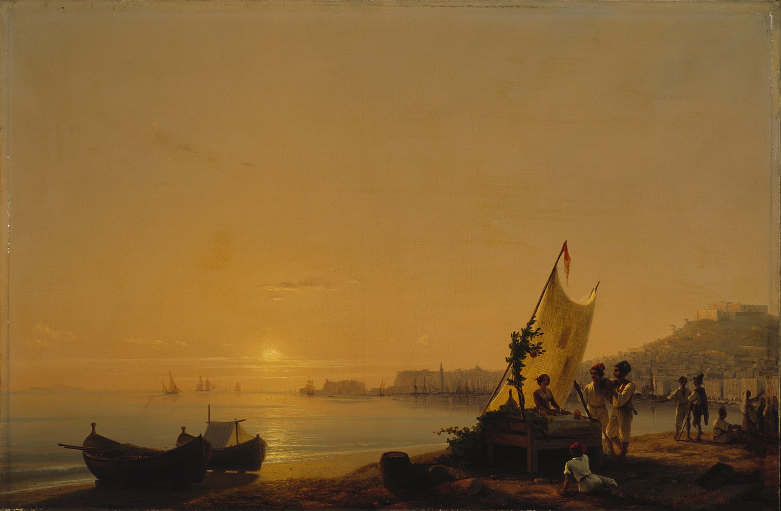 The Bay of Naples Painting by Ivan Aivazovsky Reproduction
