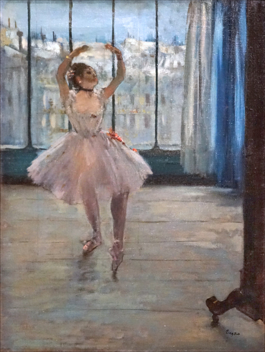 Dancer in front of the window Painting by Edgar Degas Reproduction Oil on Canvas - Blue Surf Art .com