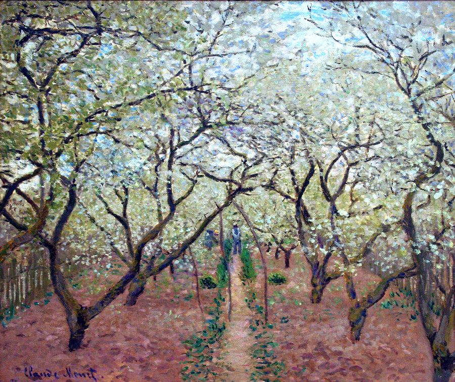 Orchard in Bloom by Claude Monet. Blue Surf Art