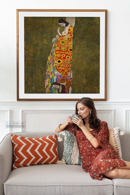 Hope II by Gustav Klimt. Gustav Klimt artwork, Klimt famous art, Klimt paintings, Klimt wall art, Klimt canvas art, Klimt popular art, Klimt art decor, Klimt reproduction, Klimt oil paintings, Klimt Oil paints, Klimt home decor-4