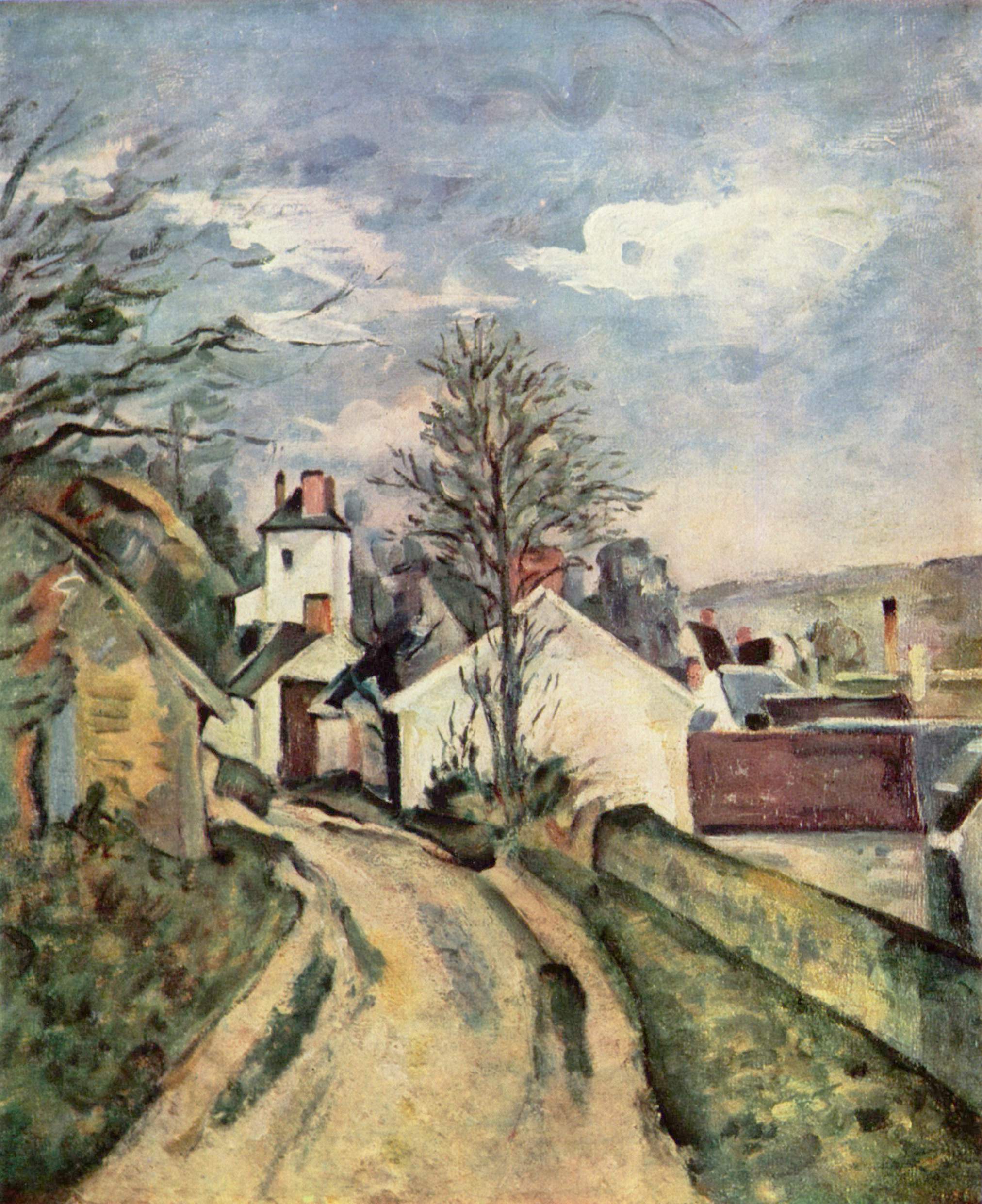 The House of Doctor Gachet in Auvers by Paul Cézanne Reproduction for Sale - Blue Surf Art