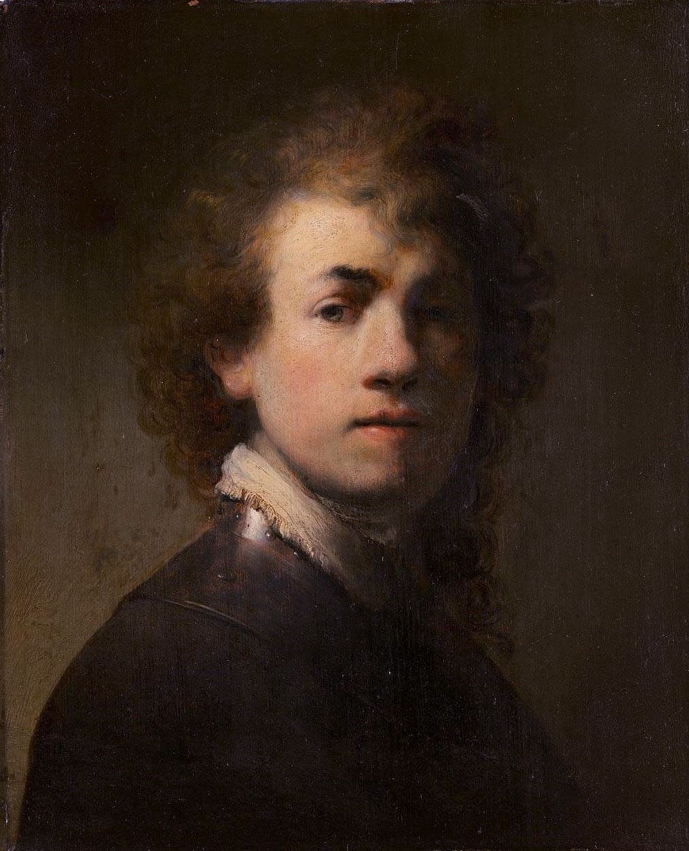 Self-portrait with a Gorget Painting by Rembrandt Reproduction for Sale