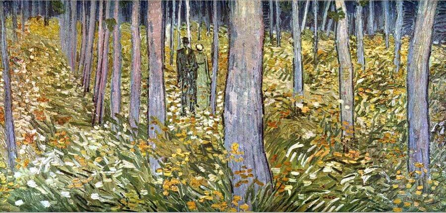 Forest Interio, 1890 by Van Gogh Reproduction for Sale - Blue Surf Art