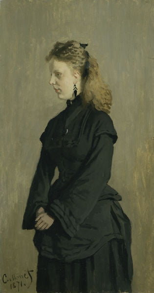 Portrait of miss Guurtje van de Stadt by Claude Monet. Blue Surf Art