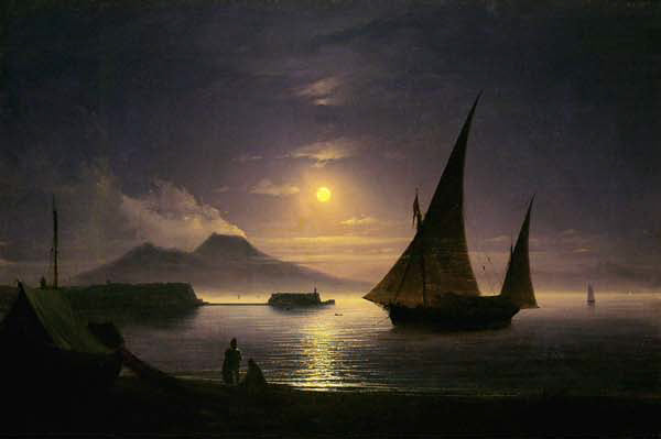 Naples Bay Painting by Ivan Aivazovsky Reproduction