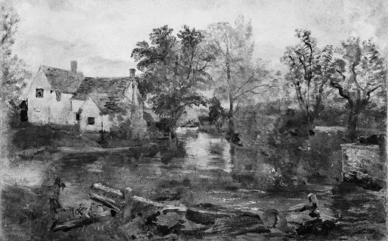 The Mill Stream by John Constable Reproduction Painting for Sale - Blue Surf Art