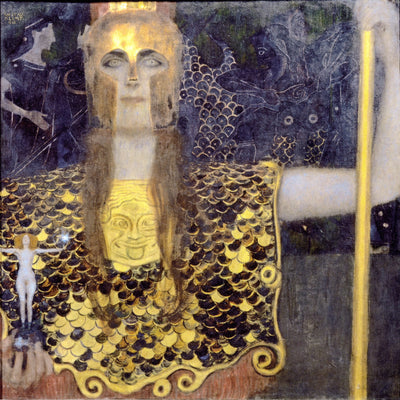 Pallas Athena by Gustav Klimt reproduction for sale, oil painting on canvas 