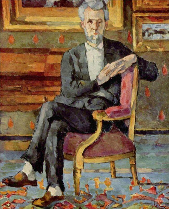 Portrait of Victor Chocquet, Seated by Paul Cézanne Reproduction for Sale - Blue Surf Art
