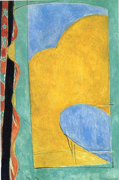 The Yellow Curtain Painting by Henri Matisse Oil on Canvas Reproduction by blue surf art