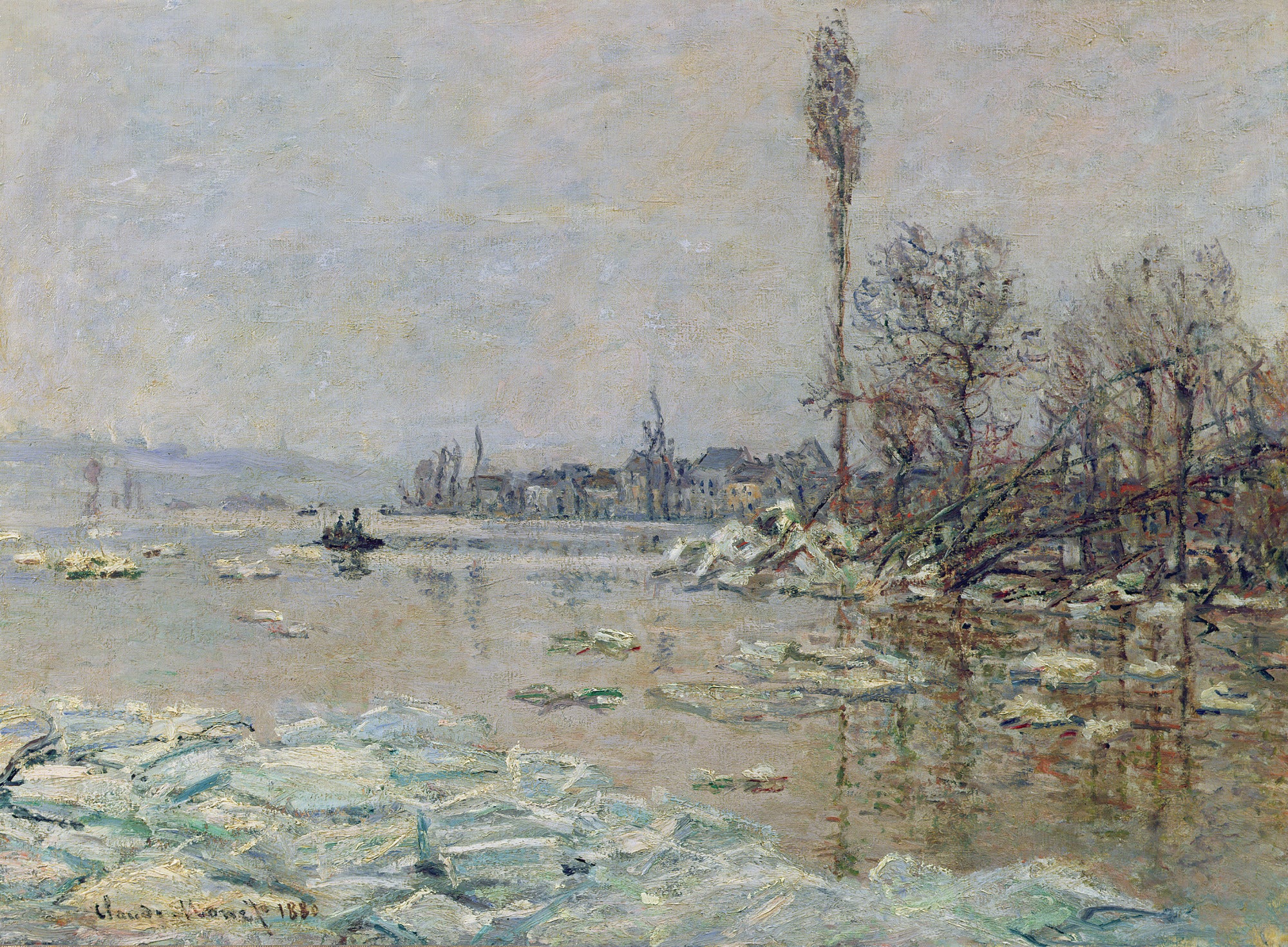 Breakup of Ice by Claude Monet. Claude Monet artworks, monet canvas art, monet oil painting, monet reproduction for sale. Monet art decor, monet oil painting on canvas, Blue Surf Art