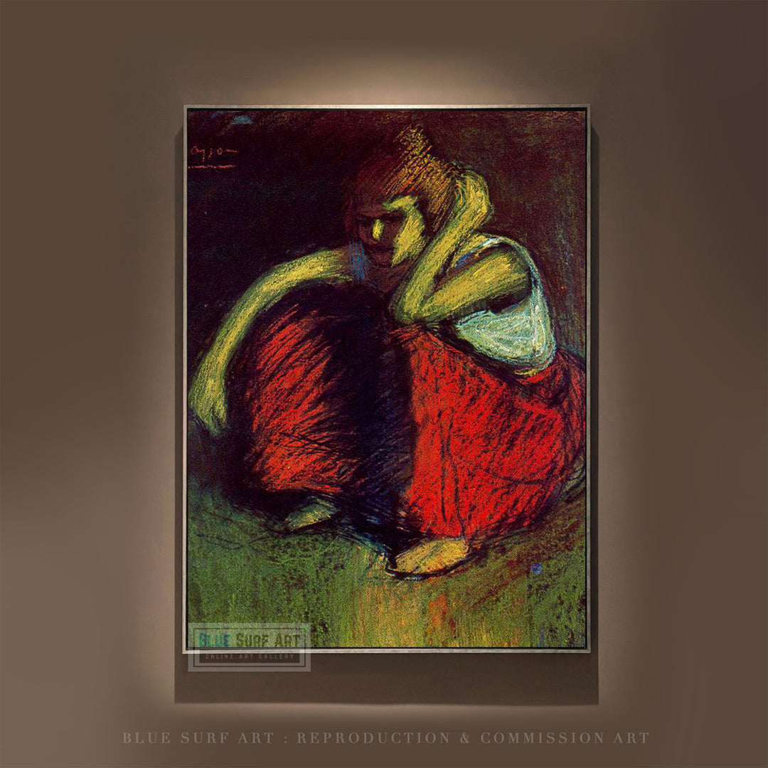 A red skirt by Pablo Picasso, Reproduction for Sale by Blue Surf Art 1