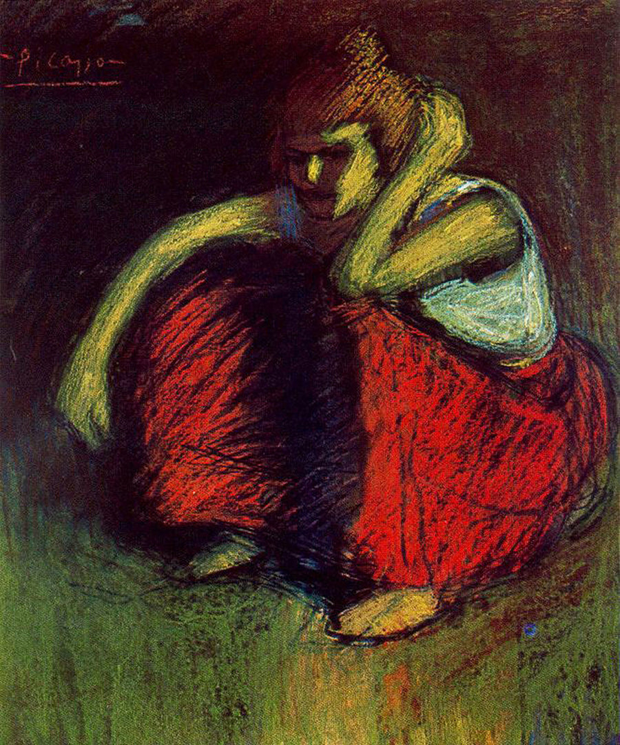 A red skirt by Pablo Picasso. Picasso artworks, Picasso wall art, Picasso canvas art, Picasso reproduction for sale, Picasso oil painting on canvas, Blue Surf ArtA red skirt by Pablo Picasso, Reproduction for Sale by Blue Surf Art