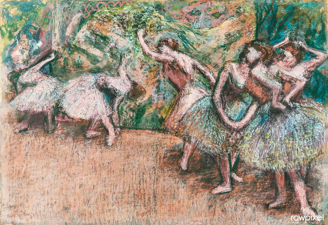 Ballet Scene (ca. 1907) Painting by Edgar Degas Reproduction Oil on Canvas