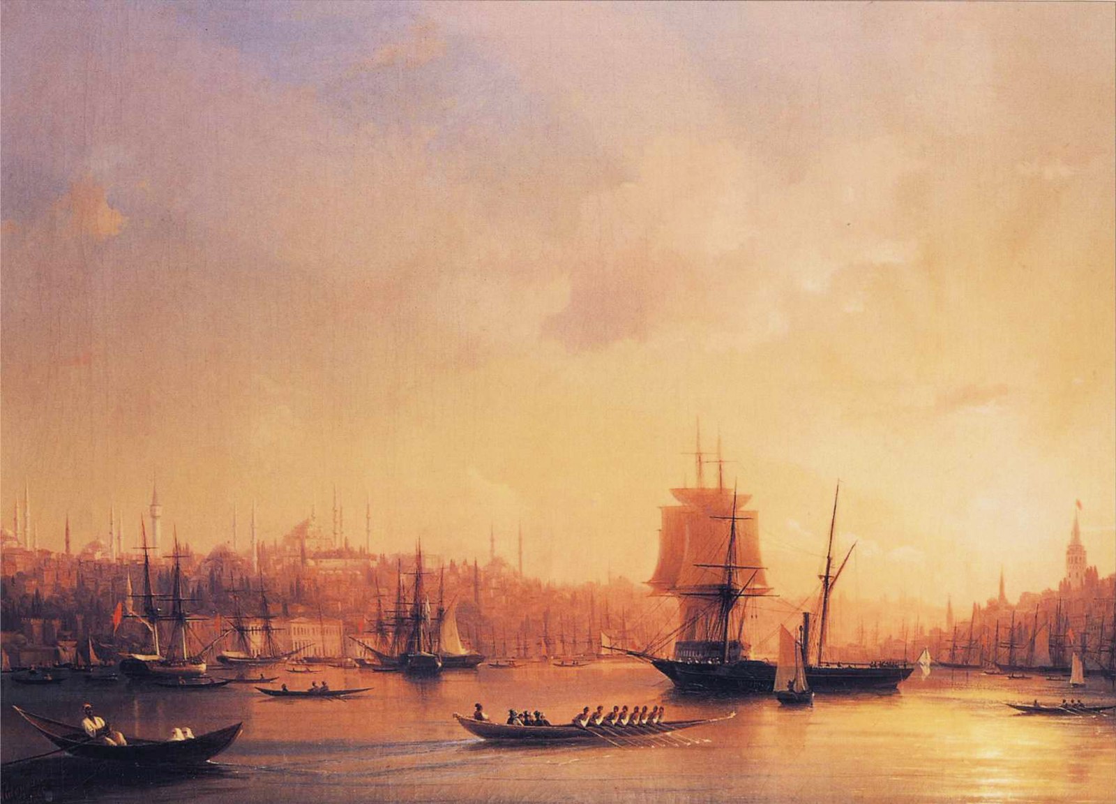 Dusk on the Golden Horn Painting by Ivan Aivazovsky Reproduction