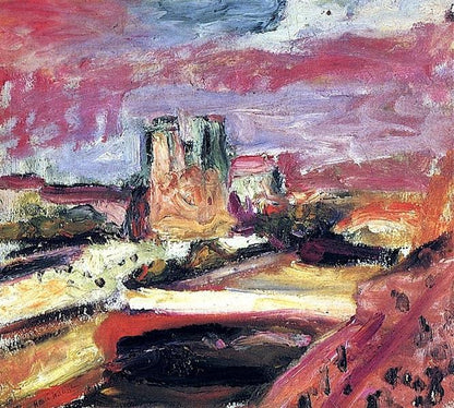 Notre Dame Painting by Henri Matisse Oil on Canvas Reproduction by blue surf art