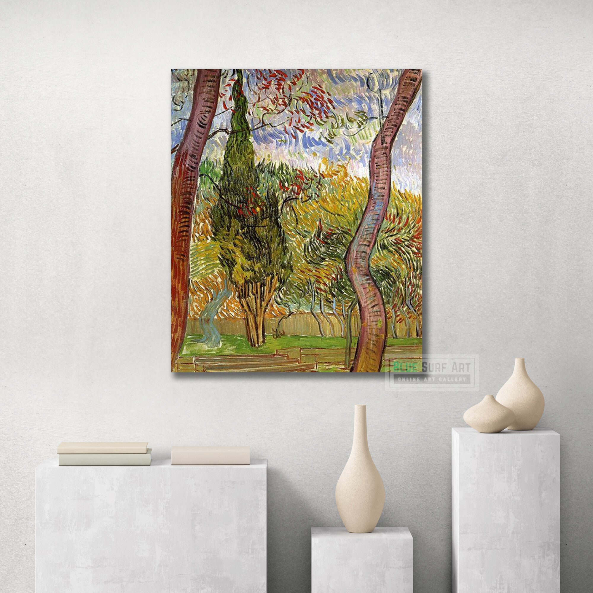 The Saint Paul Hospital, 1889 by Van Gogh Reproduction for Sale - Blue Surf Art