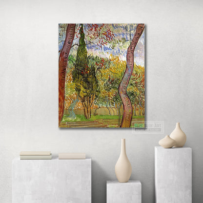 The Saint Paul Hospital, 1889 by Van Gogh Reproduction for Sale - Blue Surf Art