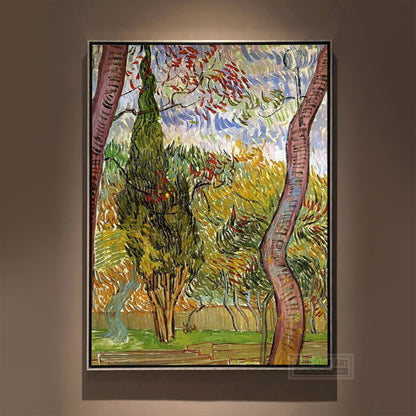 The Saint Paul Hospital, 1889 by Van Gogh Reproduction for Sale - Blue Surf Art