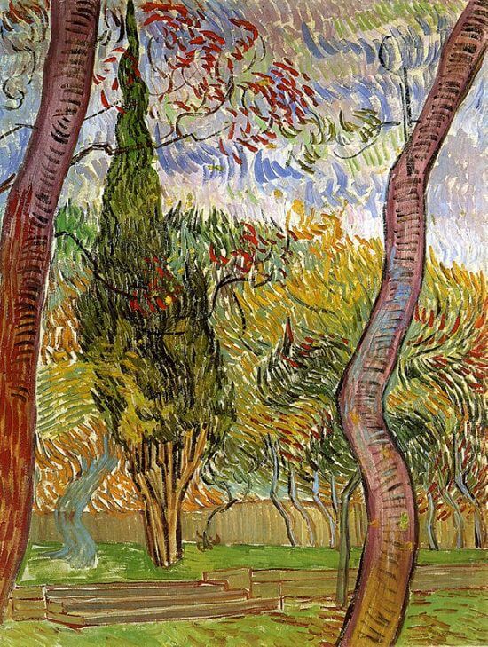 The Saint Paul Hospital, 1889 by Van Gogh Reproduction for Sale - Blue Surf Art