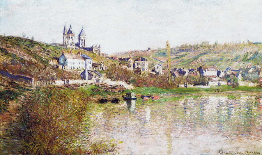 The Hills of Vetheuil 1880 by Claude Monet I Reproduction for Sale - Blue Surf Art