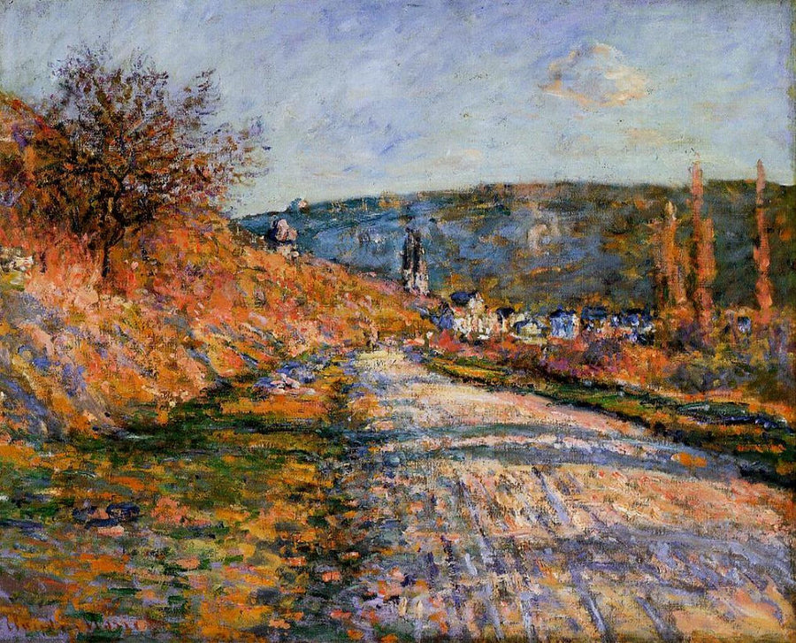 The Road to Vetheuil 1880 by Claude Monet Reproduction for Sale Blue Surf Art