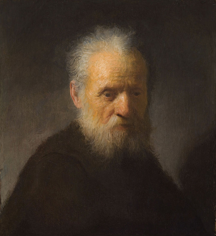 Bust of an Old Man Painting by Rembrandt Reproduction for Sale