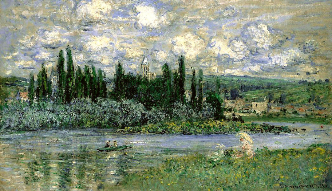 View of Vetheuil 1880 by Claude Monet Reproduction for Sale Blue Surf Art