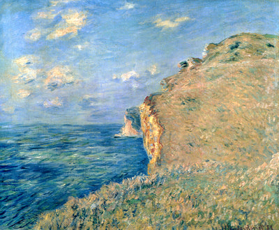 Cliff at Fecamp 1881 by Claude Monet Reproduction for Sale Blue Surf Art