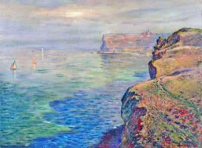Cliff at Grainval near Fecamp 1881 by Claude Monet Reproduction for Sale Blue Surf Art