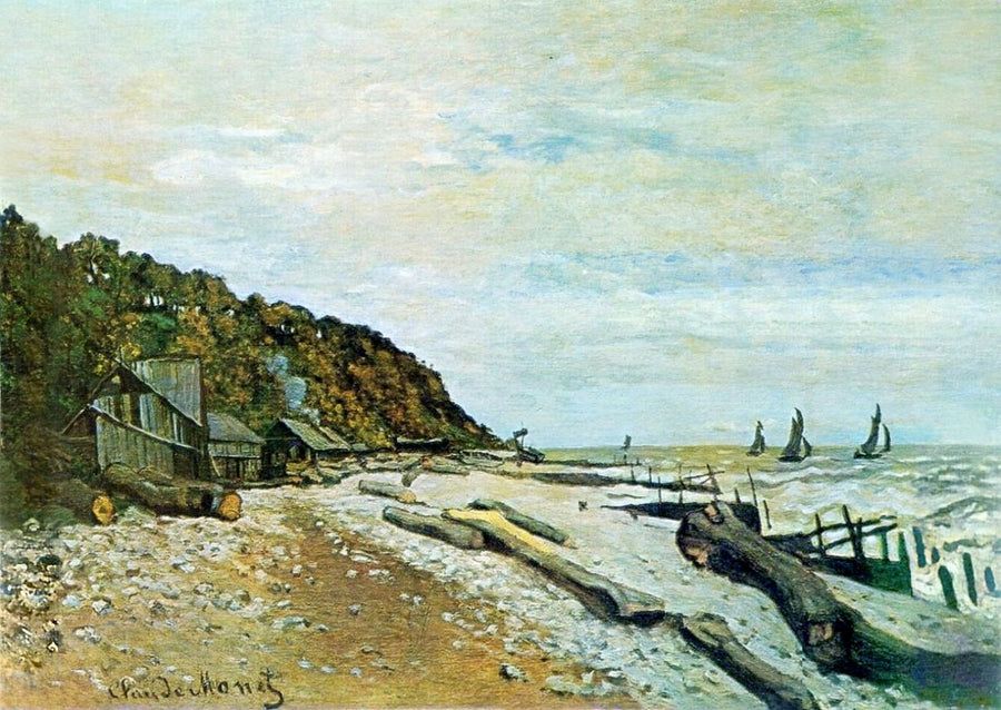 Boatyard near Honfleur 1864 by Claude Monet, reproduction, masterpiece by Blue Surf Art