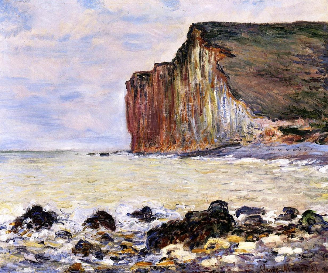 Cliffs of Les Petites-Dalles 1881 by Claude Monet Reproduction for Sale Blue Surf Art