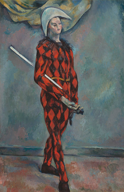 Harlequin by Paul Cézanne Reproduction for Sale - Blue Surf Art