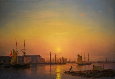 Exchange Of Peterburg Painting by Ivan Aivazovsky Reproduction