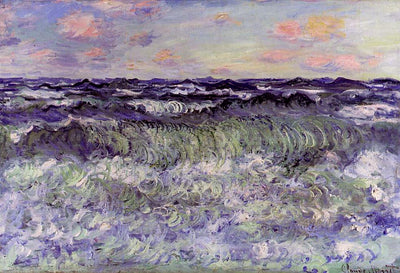 Sea. Study 1881 by Claude Monet, Monet Reproduction for Sale Blue Surf Art 
