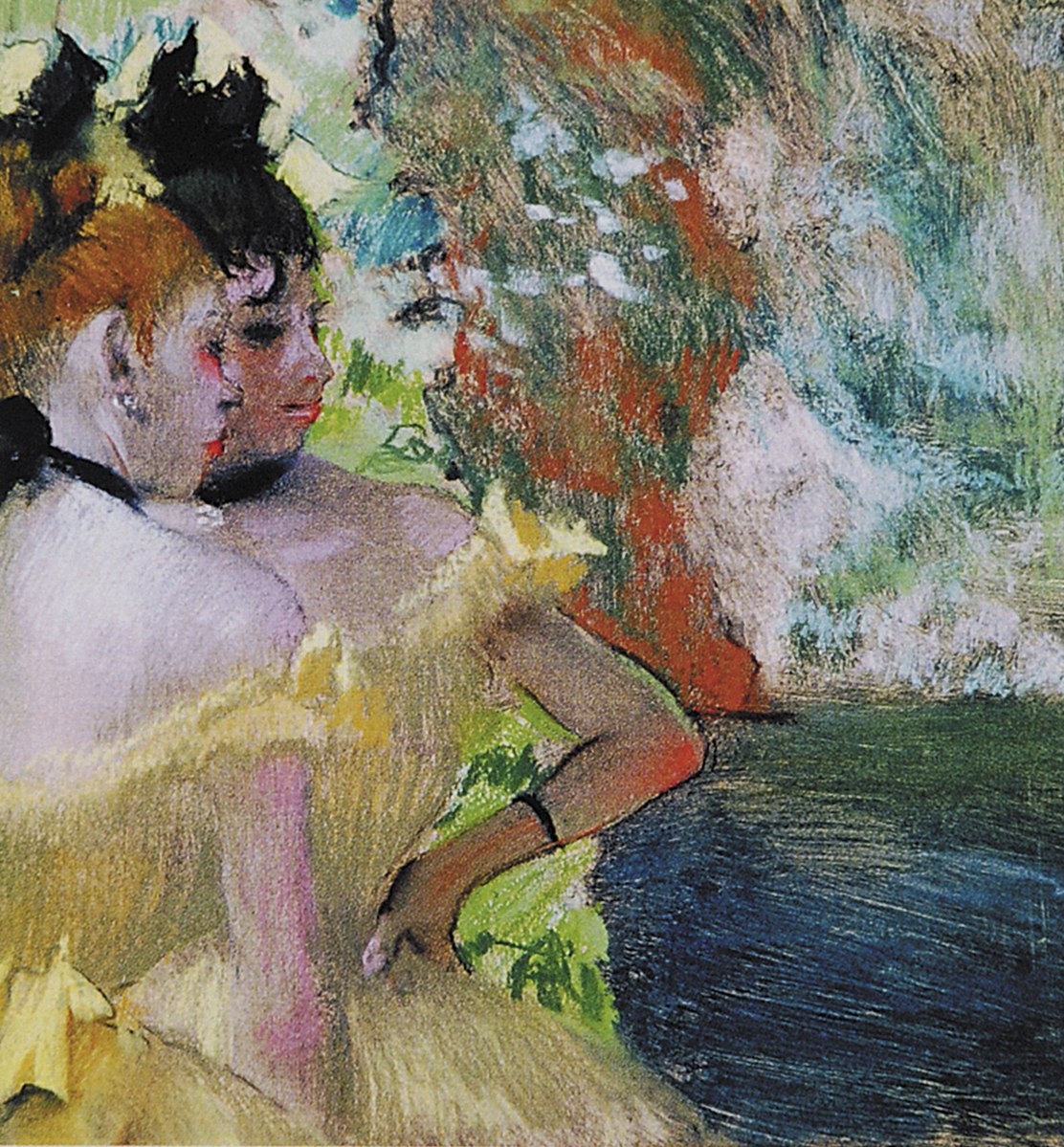 Dancer in Yellow Painting by Edgar Degas Reproduction Oil on Canvas - blue surf art .com