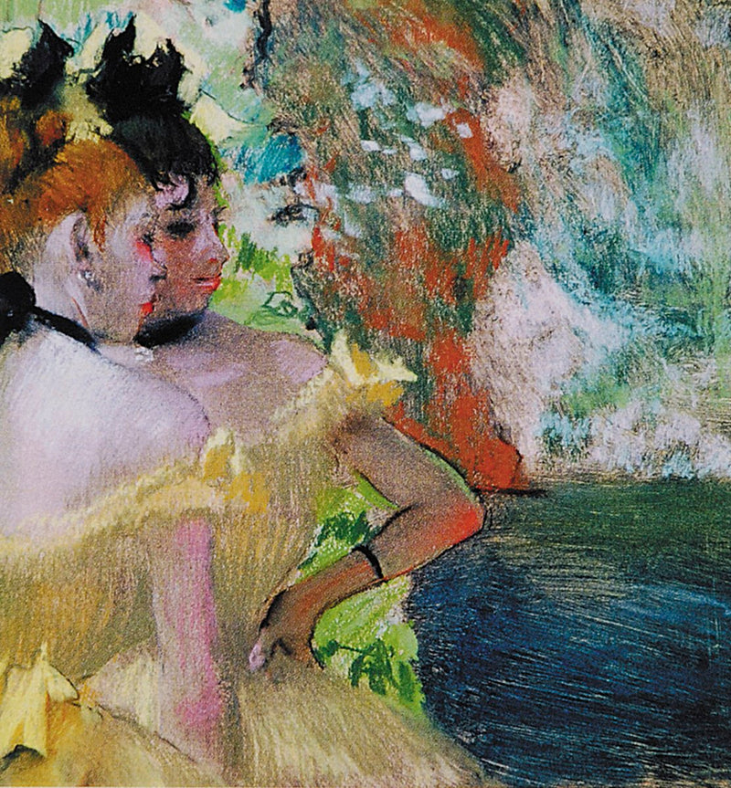 Dancer in Yellow Painting by Edgar Degas Reproduction Oil on Canvas - blue surf art .com