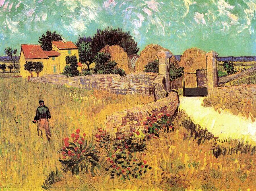 Farmhouse in Provence, 1888 by Van Gogh Reproduction for Sale - Blue Surf Art