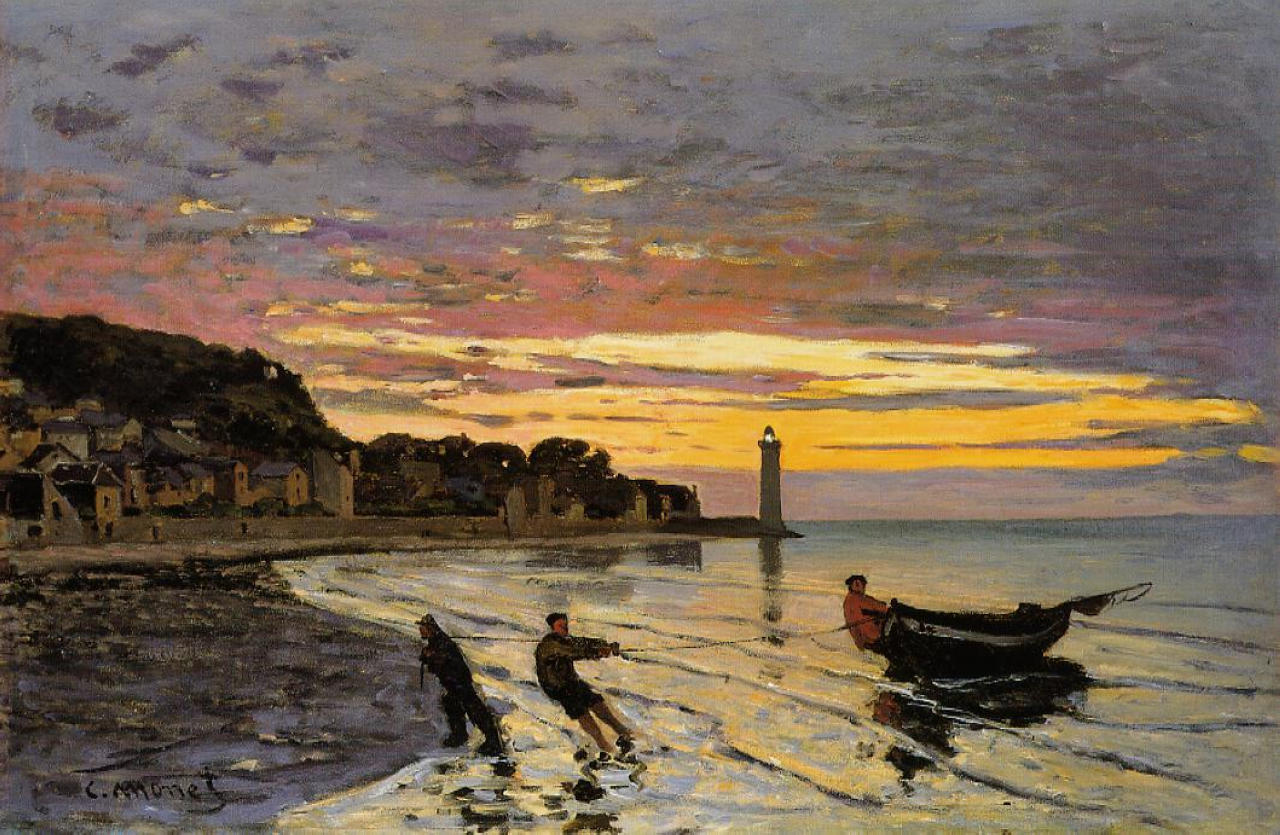 Hauling a Boat Ashore, Honfleur, 1864