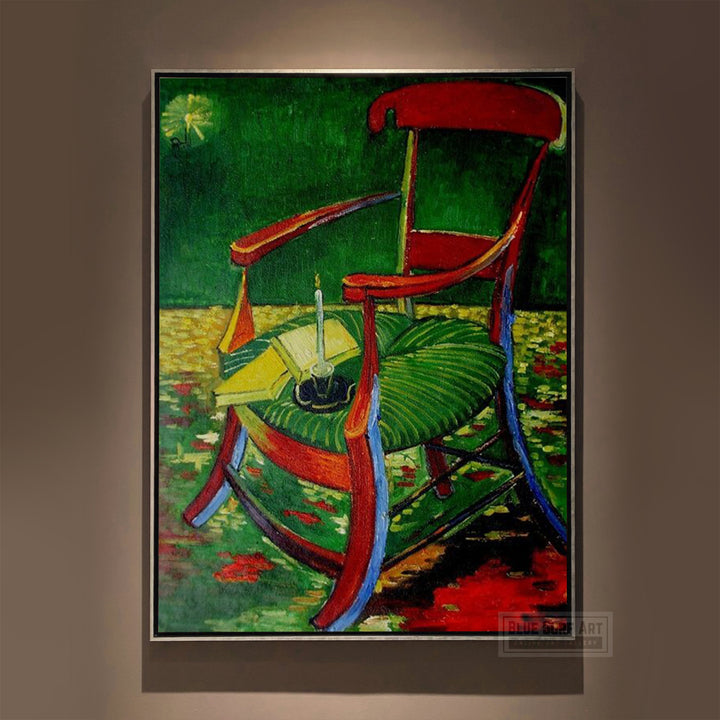 Gauguin's Chair, 1888 by Van Gogh Reproduction for Sale - Blue Surf Art
