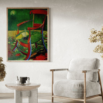 Gauguin's Chair, 1888 by Van Gogh Reproduction for Sale - Blue Surf Art