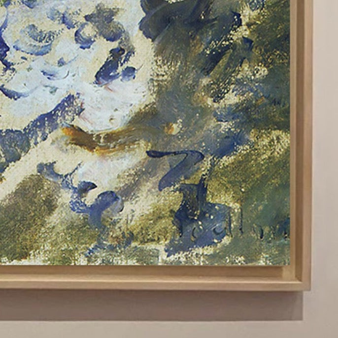 The Seine, seen from the heights Chantemesle 1881 by Claude Monet, Monet Reproduction for Sale Blue Surf Art - close up 2