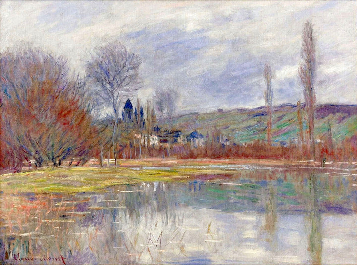 The Spring at Vetheuil 1881 by Claude Monet, Monet Reproduction for Sale Blue Surf Art