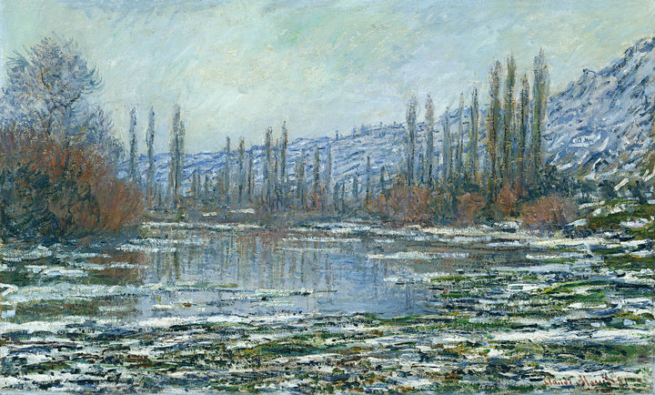 The Thaw at Vetheuil 1881 by Claude Monet, Monet Reproduction for Sale Blue Surf Art