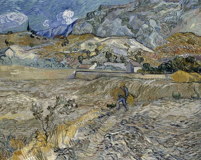 Enclosed Field with Peasant by Van Gogh Reproduction for Sale - Blue Surf Art