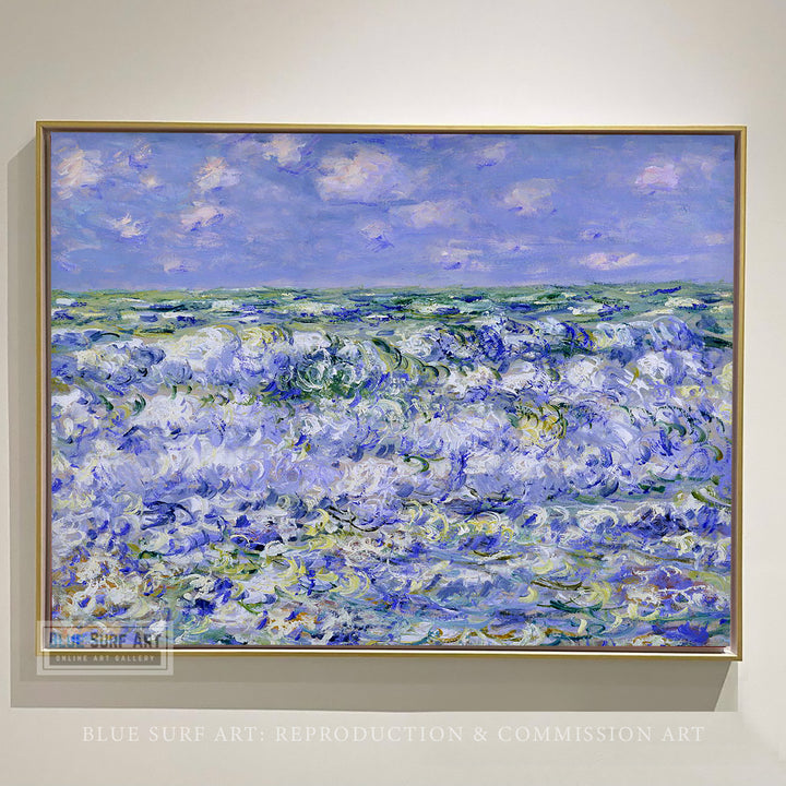 Waves Breaking 1881 by Claude Monet Reproduction for Sale by Blue Surf Art 1