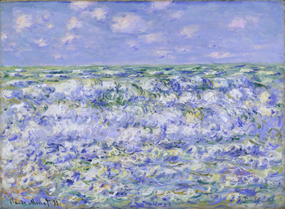 Waves Breaking 1881 by Claude Monet Reproduction for Sale by Blue Surf Art