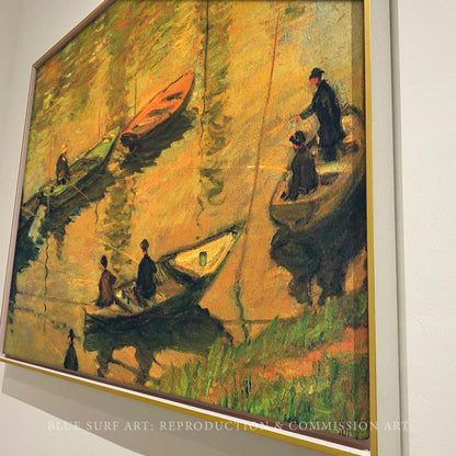 Anglers on the Seine at Poissy 1881 by Claude Monet Reproduction for Sale by Blue Surf Art 2