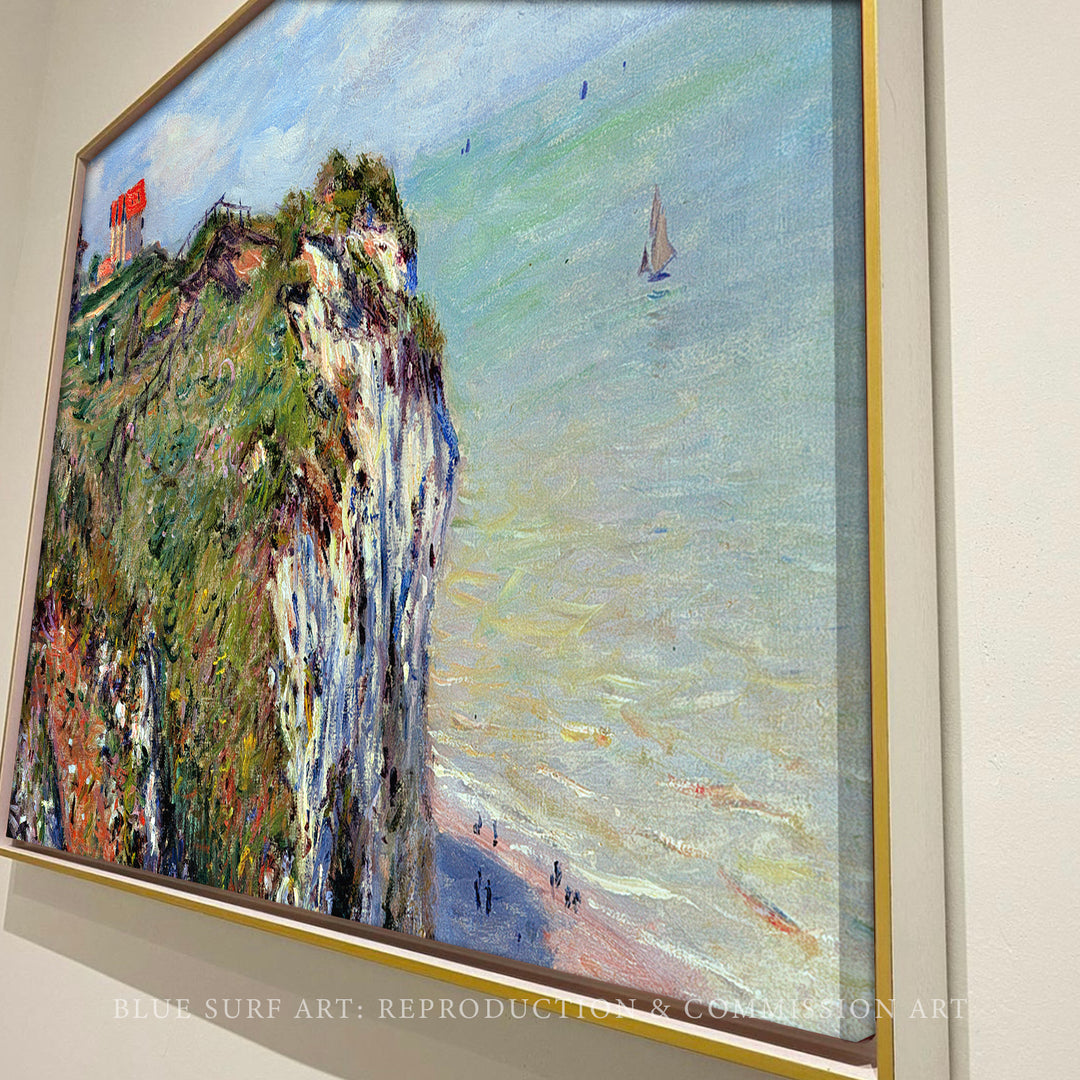 Cliff at Dieppe, 1882 by Claude Monet Reproduction for Sale  by Blue Surf Art - 2