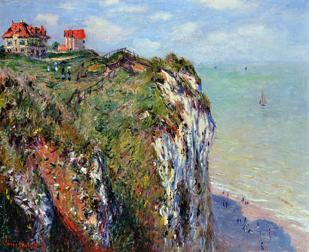 Cliff at Dieppe, 1882 by Claude Monet Reproduction for Sale  by Blue Surf Art