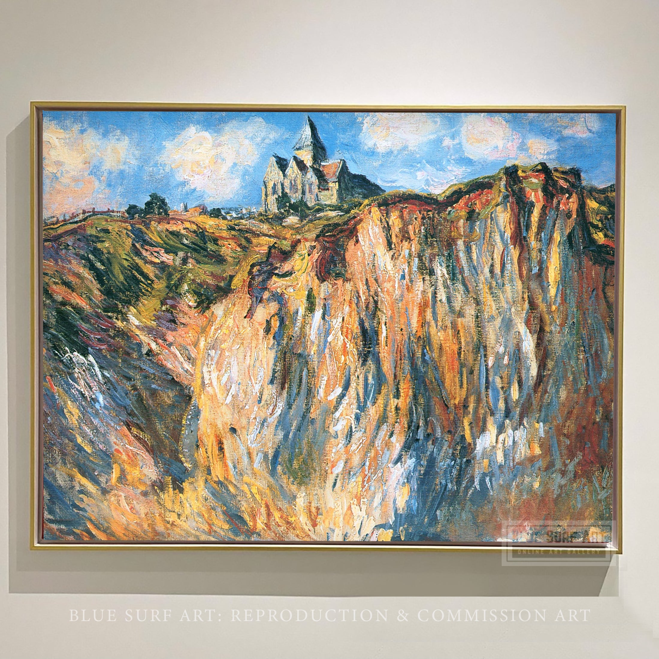 Church at Varengeville, Morning 1882 by Claude Monet Reproduction for Sale  -1